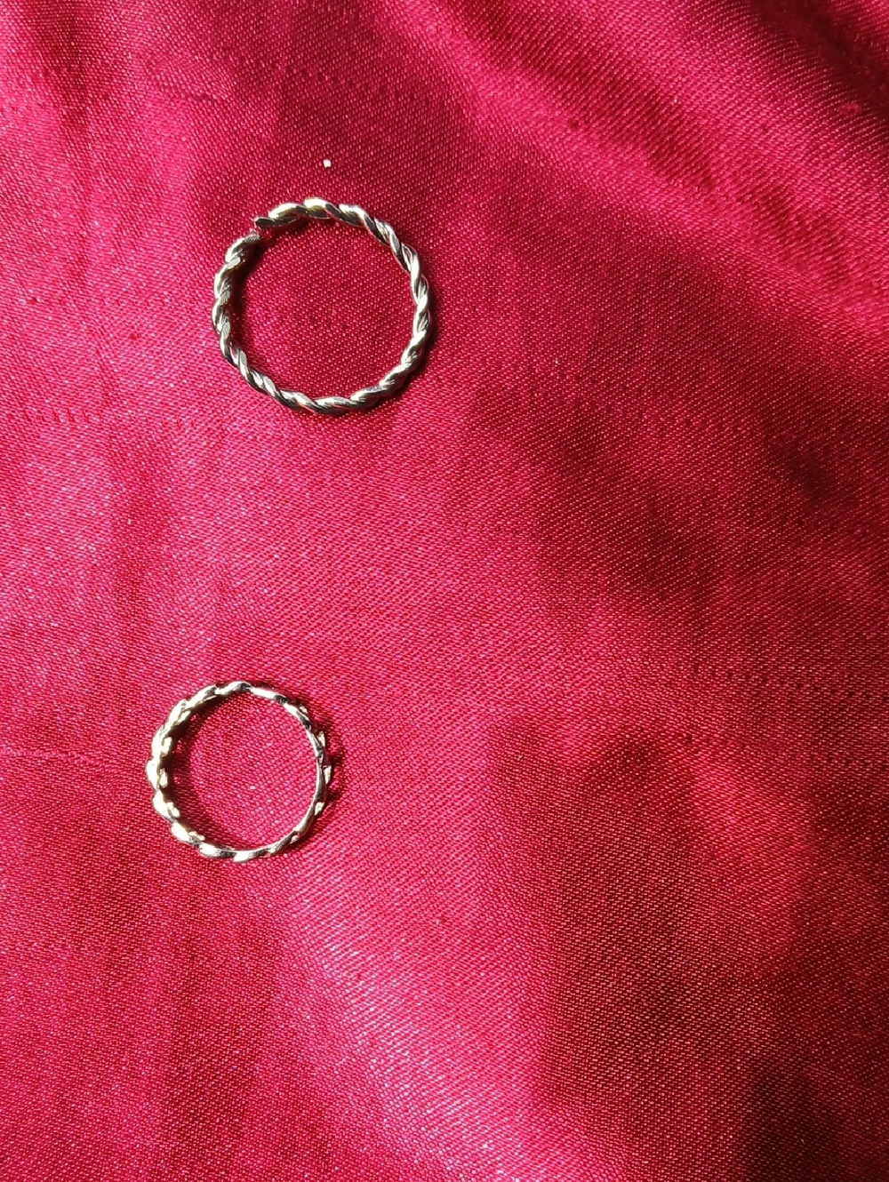 Twisted Rope Stackable Ring Set - Gold Tone - Picture 1 of 1